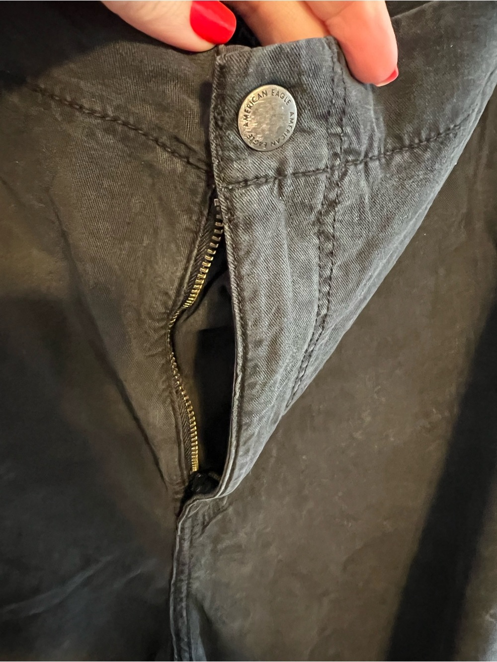 American Eagle Super High Rise Baggy Wide Leg Cargo Pants - Women’s 20 - Picture 5 of 9